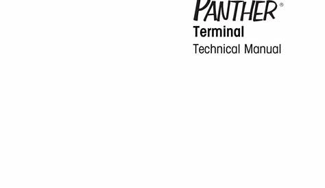METTLER TOLEDO PANTHER Terminal Technical Manual
