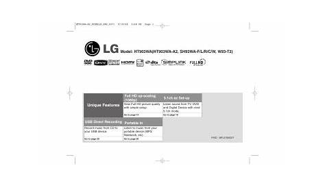 LG HT903WA Owner's manual | Manualzz