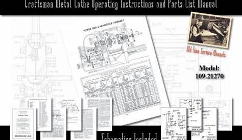 Craftsman 6" Metal Lathe Operating Instructions and Parts List Manual