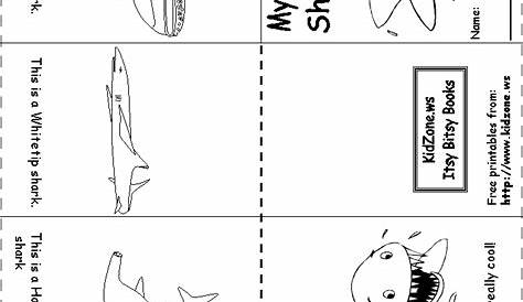 shark worksheets for kindergarten