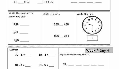 second grade math worksheets free
