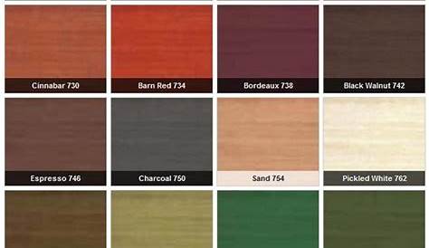 home depot exterior stain color chart