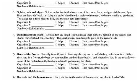 Page 1 - Types of Symbiosis worksheet.doc: | Lessons | Pinterest