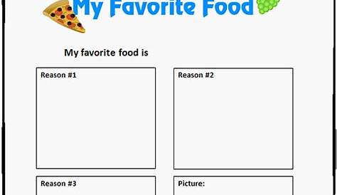 Common Core Opinion Writing Template - My Favorite Food | K-5 Computer Lab