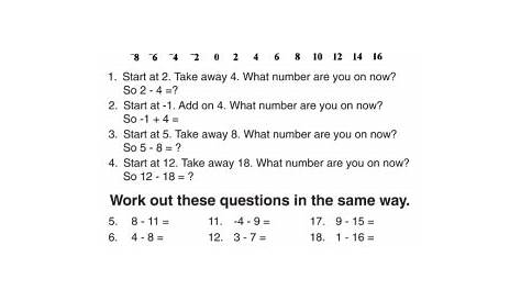 Adding And Subtracting Negative Numbers Worksheet Year 6 - Judy McAfee