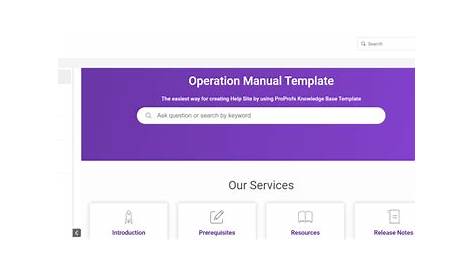 how to create an operations manual