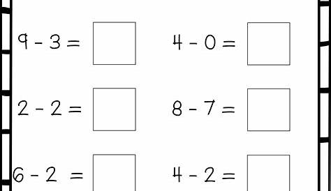 kindergarten addition and subtraction worksheets