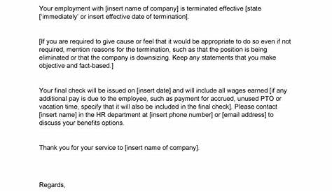 severance package letter sample