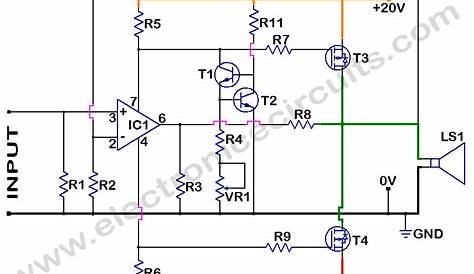 Mosfet Power Amplifier Circuit Diagram : First Simple Mosfet Amplifier
