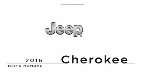2016 JEEP CHEROKEE Owners Manual pdf