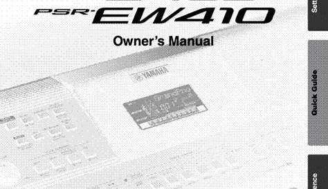 YAMAHA PSR-E463,PSR-EW410 KEYBOARD USER MANUAL Service Manual download