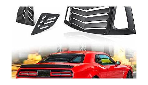 Rear and Side Window Louvers Fits for 08-19 Dodge Challenger Unpainted Black ABS | eBay