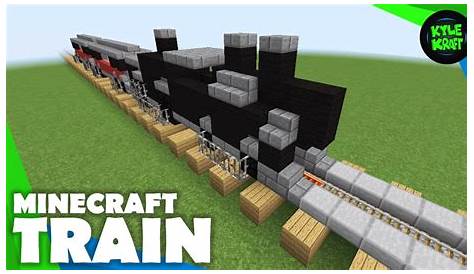 Minecraft | Build a Train! | Minecart Railroad Train Detail | Tutorial