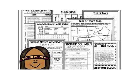 indigenous peoples day worksheets