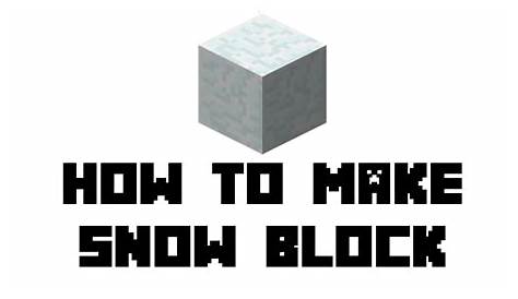 how to make snow in minecraft