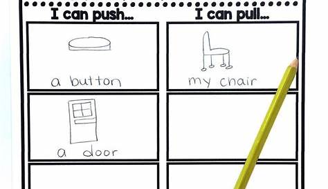 Push And Pull Worksheets For Kindergarten - worksheeta