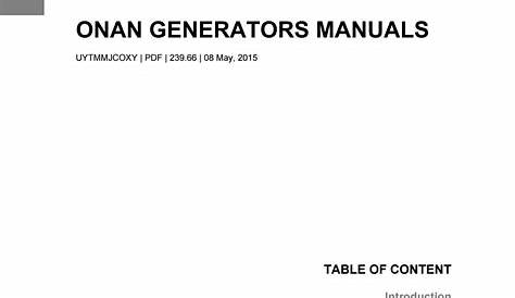 Onan generators manuals by VictorTompkins3555 - Issuu