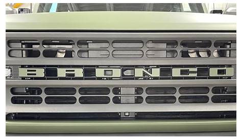 2022 ford bronco grill letters