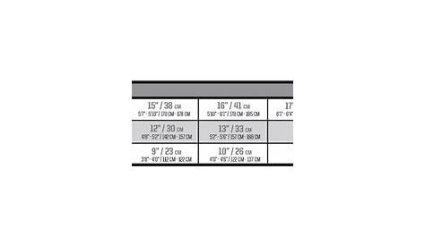hockey shin guard size chart