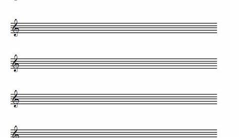 A4 Music Blank Sheet Treble Clef 8 and 12 staves Printable | Etsy