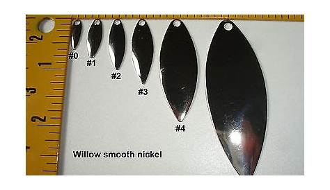 willow leaf blades size chart