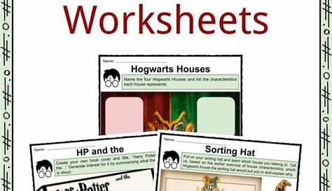 harry potter worksheets