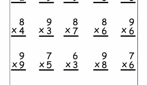 multiplication worksheet single digit