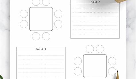 printable blank wedding seating chart template