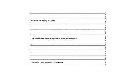 problem solving skills worksheets