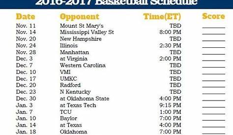 Wvu Bball Schedule: A Complete Guide To The Upcoming Games - Halloween