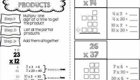 Partial Product Worksheets