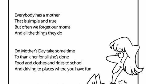 Mother’s Day Kids Poems - Woo! Jr. Kids Activities