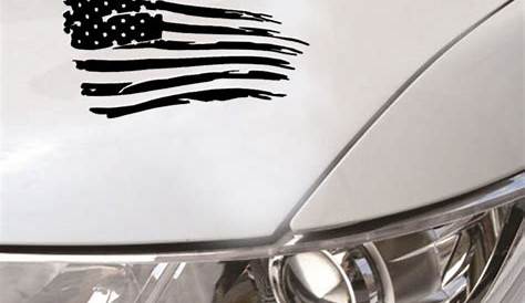 american flag car window decal