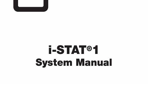 Abbott I-Stat 1 Analyzer - System Manual | Printer (Computing