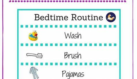 FREE PRINTABLE bedtime routine chart for Little Kids and Toddlers | ADHD in Young Children