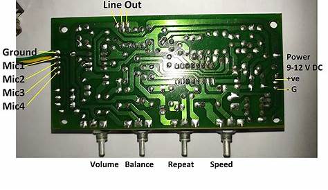 mic preamp with echo circuit diagram