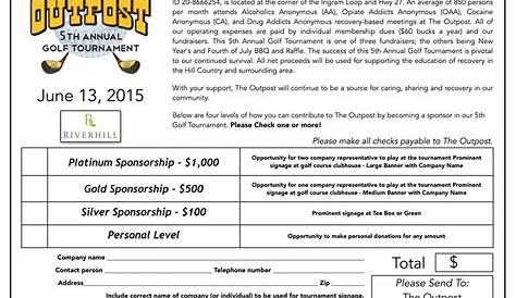 golf sponsorship form template