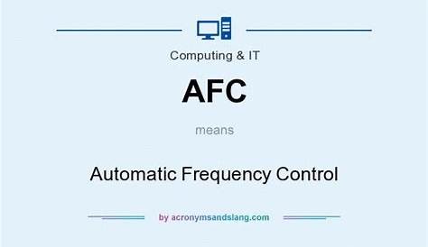 AFC - Automatic Frequency Control in Governmental & Military by
