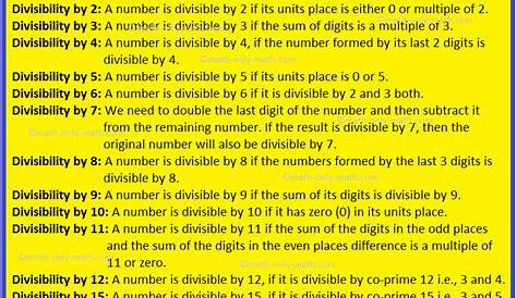 39 divisibility rules worksheet 6th grade - #1 Educational Site for Any