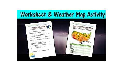 Predicting Weather Lesson with Power Point, Worksheet, and Weather Map