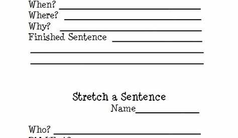 sentence stretching worksheets