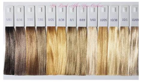 wella ash blonde hair color chart