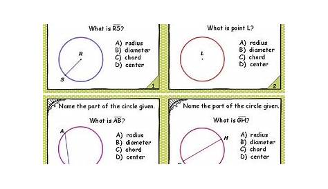 Geometry - Parts of a Circle Set 1 by Sassycat Corner | TpT