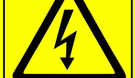 high voltage symbol text