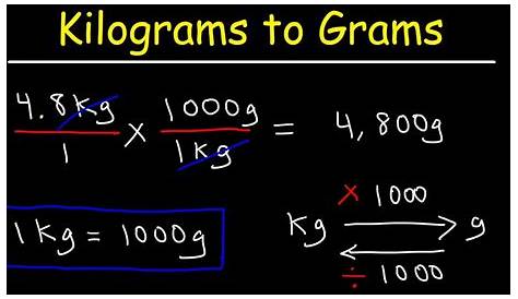How To Convert Kilograms to Grams and Grams to Kilograms - YouTube