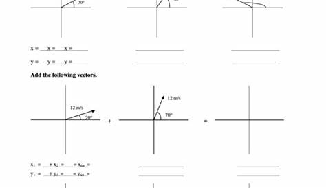 physics vector addition worksheets answer key