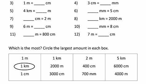 linear measurement worksheet