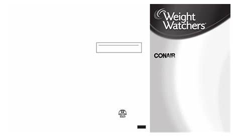 weight watchers conair scale user manual