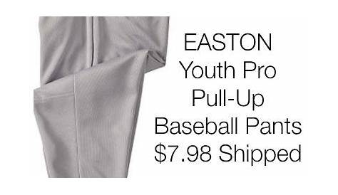 youth easton baseball pants white