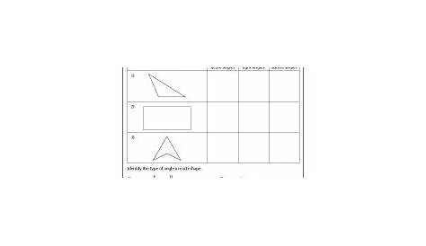 types of angles worksheets